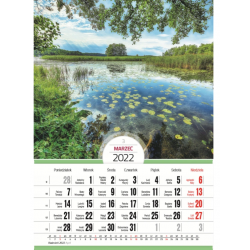 Kalendarz ścienny 2022 Format A4 KRAJOBRAZY Wyd. O-press